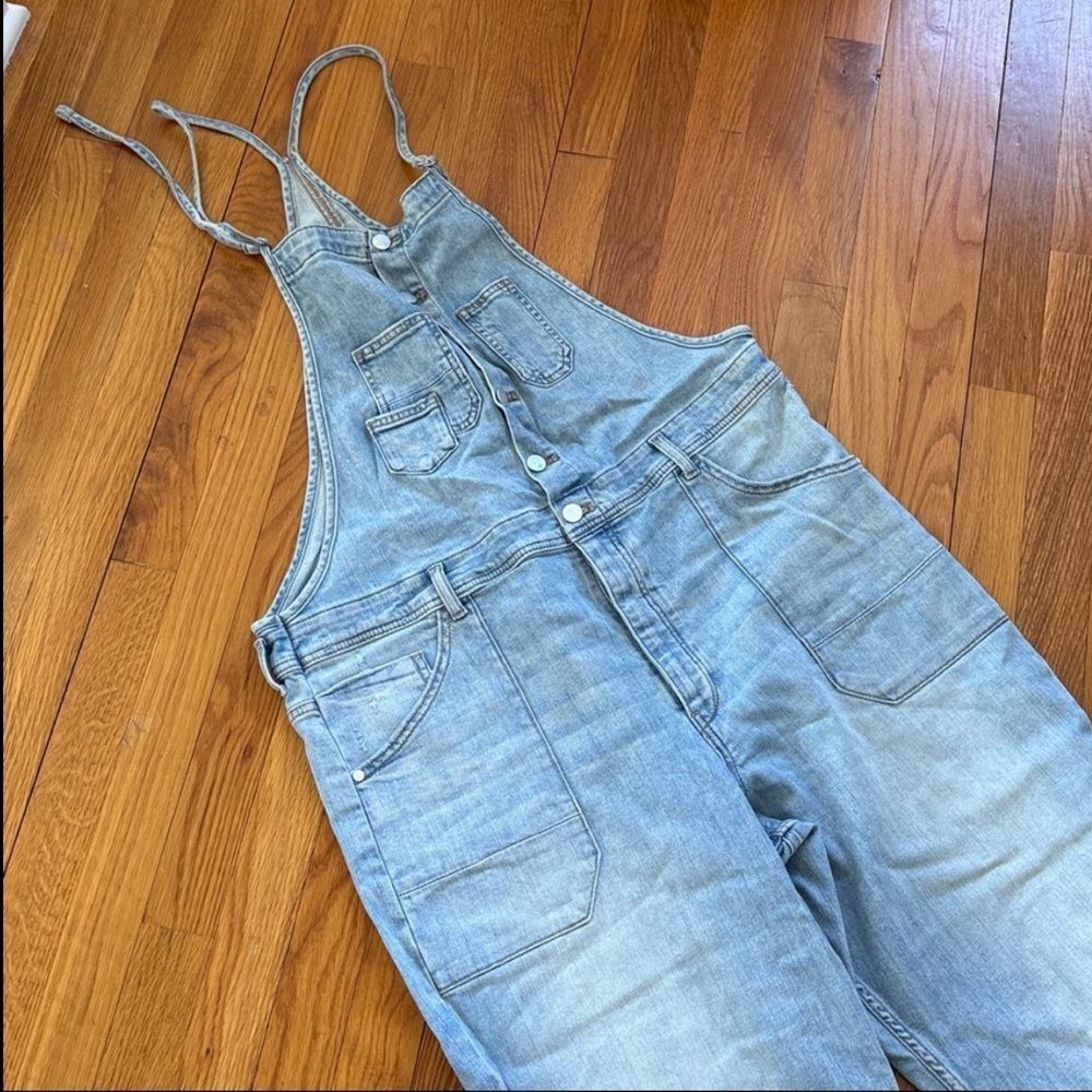 New Anthropologie Pilcro Painter Denim Overalls Size XL - Picture 5 of 7